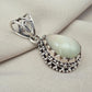 Natural Opal Silver Pendant 925 Sterling Silver Jewelry Pear Shape Cabochon Handmade Gemstone