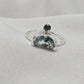 Moss Agate Ring 925 Silver Dual Stone Statement Ring Nature Gemstone