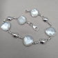 Mother of Pearl 925 Sterling Silver Bracelet Natural Shell Handmade