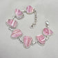 Rhodochrosite Bracelet 925 Sterling Silver Pink Statement Jewelry Wedding Gift