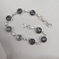 Black Rutile Quartz 925 Sterling Silver Bracelet Natural Handmade