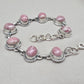 Rhodochrosite Bracelet 925 Silver Pink Gemstone Jewelry Gift for Her