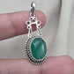 Green Onyx Pendant: Pendant 925 Sterling Silver Faceted Gemstone Necklace Jewelry Gift for Her