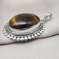 Tiger Eye Pendant | Handmade 925 Sterling Silver Necklace, Healing Stone