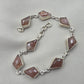 925 Sterling Silver Natural Sunstone Bracelet Handmade Gemstone Link Jewelry