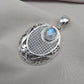Rainbow Moonstone Pendant 925 Sterling Silver Moon Design Necklace June Birthstone Crystal Jewelry Gift