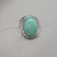 Chrysoprase Ring 925 Sterling Silver Natural Green Chrysoprase Statement Jewelry