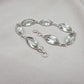 925 Sterling Silver Green Amethyst Bracelet Marquise shape Gemstone Elegant Link Bracelet Gift