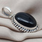 Handmade Black Onyx 925 Sterling Silver Pendant: Protection Amulet