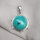 Tibetan Turquoise Pendant Necklace: 925 Silver Boho Healing Jewelry