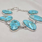 Turquoise Bracelet 925 Silver Blue Statement Gemstone Jewelry Gift for Her