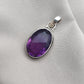 Natural Amethyst Cut Silver Pendant 925 Sterling Purple Gemstone Necklace Handmade February Birthstone Jewelry Gift for Her
