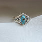 Blue Copper Turquoise Marquise Ring 925 Sterling Silver Statement Ring December Birthstone Gift