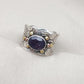 Blue Sapphire Spinner Ring 925 Sterling Silver Meditation Band, Anxiety Relief