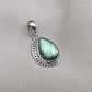 Labradorite Pendant Necklace: 925 Sterling Silver, Rainbow Flash, Boho Jewelry