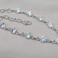 925 Sterling Silver Zircon Bracelet Minimal Sparkle Round Link Jewelry