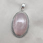 Rose Quartz Pendant Necklace: 925 Sterling Silver, Love & Healing