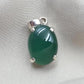 925 Sterling Silver Oval Green Onyx Pendant, Natural Gemstone Charm, Handmade Jewelry