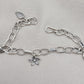 Sterling Silver Charm Bracelet: Leaf, Shell & Flower Charms - Handmade