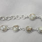 925 Sterling Silver Copper Calcite Bracelet Natural Round Gemstone Link Bracelet Gift for Her