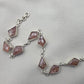 925 Sterling Silver Natural Sunstone Bracelet Handmade Gemstone Link Jewelry