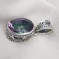 Mystic Topaz Pendant: 925 Sterling Silver Jewelry Rainbow Gemstone, Boho Healing Charm