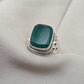 Green Onyx 925 Sterling Silver Ring May Birthstone Statement Ring Handmade Boho Jewelry