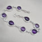 Amethyst 925 Sterling Silver Bracelet Natural Purple Gemstone Handmade