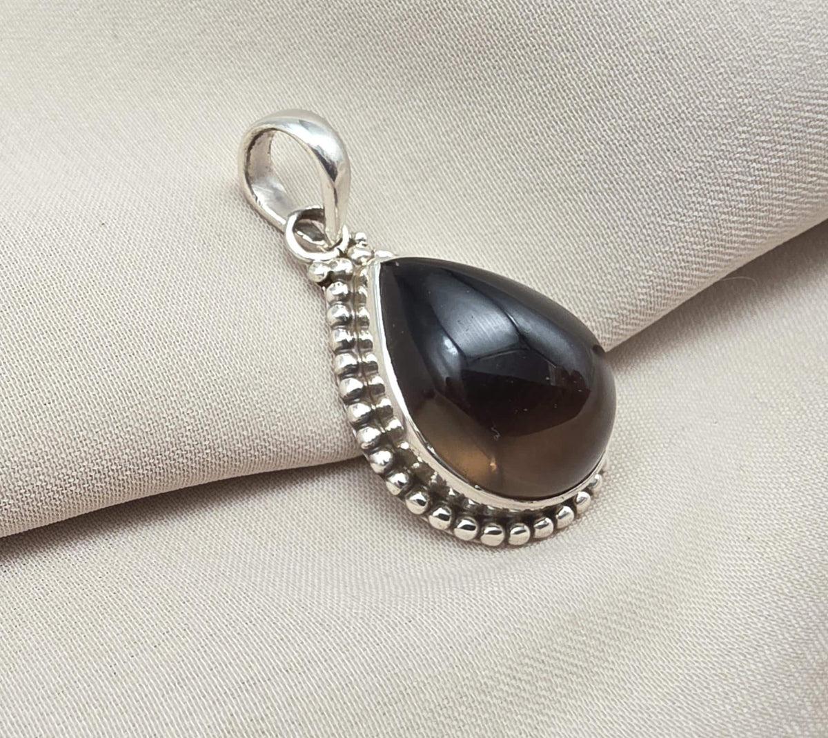 Smoky Quartz Pendant: 925 Sterling Silver November Birthstone Necklace Healing Gemstone Jewelry