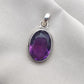 Natural Amethyst Cut Silver Pendant 925 Sterling Purple Gemstone Necklace Handmade February Birthstone Jewelry Gift for Her
