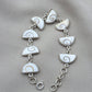 925 Sterling Silver Shiva Eye Shell Bracelet Link Bracelet Gemstone Jewelry Gift for Her