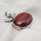 Red Tiger Eye Sterling Silver Pendant: Handmade Root Chakra Necklace