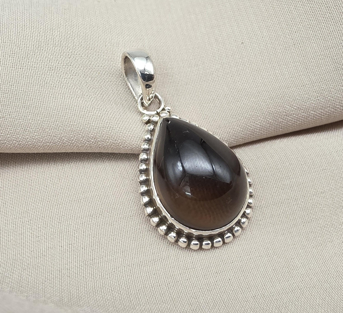 Smoky Quartz Pendant: 925 Sterling Silver November Birthstone Necklace Healing Gemstone Jewelry
