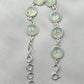 925 Sterling Silver Prehnite Cabochon Link Bracelet Handmade Gemstone Jewelry Gift for Her