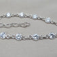 925 Sterling Silver Zircon Bracelet Minimal Sparkle Round Link Jewelry