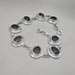 925 Sterling Silver Smoky Quartz Bracelet Natural Brown Oval Gemstone Handmade Jewelry