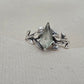 925 SOLID STERLING SILVER NATURAL GREEN AMETHYST GEMSTONE HANDMADE RING, BRIDAL RING ALL SIZES AVAILABLE
