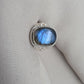 Blue Flash Labradorite 925 Sterling Silver Ring: Handmade Boho Gemstone Jewelry