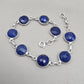 Natural Lapis Lazuli Bracelet 925 Sterling Silver December Birthstone