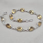 925 Sterling Silver Citrine Bracelet Yellow Gemstone Jewelry November Birthstone Gift for Her