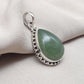 Green Aventurine Pendant 925 Sterling Silver | Handmade Teardrop Gemstone Necklace | Healing Crystal Jewelry Gift