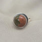 Unakite Jasper 925 Sterling Silver Ring Natural Gemstone Ring Boho Healing Crystal Jewelry