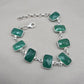 Green Onyx 925 Sterling Silver Bracelet Natural Gemstone Handmade Jewelry
