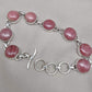 Rhodochrosite 925 Sterling Silver Bracelet: Handmade Pink Gemstone Jewelry