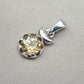 925 Sterling Silver Citrine Pendant: Round Faceted Gemstone, Wholesale Jewelry