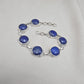 925 Sterling Silver Lapis Lazuli Bracelet Blue Gemstone Jewelry Statement Bracelet Gift for Her