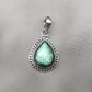 Labradorite Pendant Necklace: 925 Sterling Silver, Rainbow Flash, Boho Jewelry