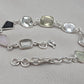 925 Sterling Silver Multi Gemstone Bracelet, Colorful Boho Link Jewelry Gift Her