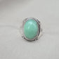 Chrysoprase Ring 925 Sterling Silver Natural Green Chrysoprase Statement Jewelry