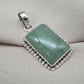 Green Aventurine Pendant 925 Sterling Silver May Birthstone Necklace Healing Heart Chakra Jewelry
